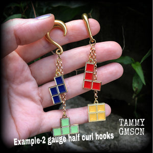 Tetris earrings-Ear hangers