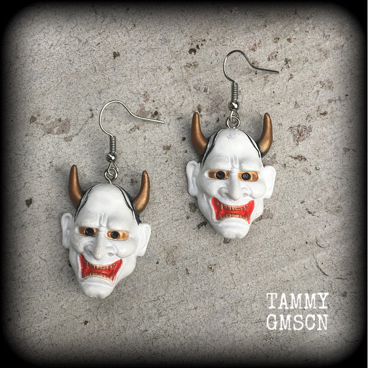 Hannya Mask earrings-Japanese earrings