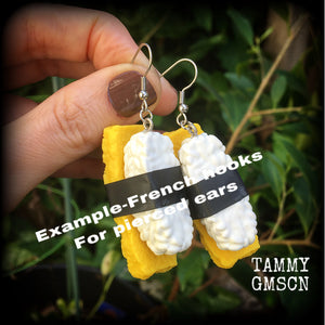 Sushi earrings-Tunnel friendly earrings