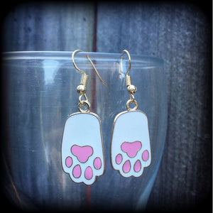 Lucky rabbits foot earrings