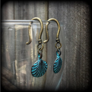 Shell earrings-Patina earrings