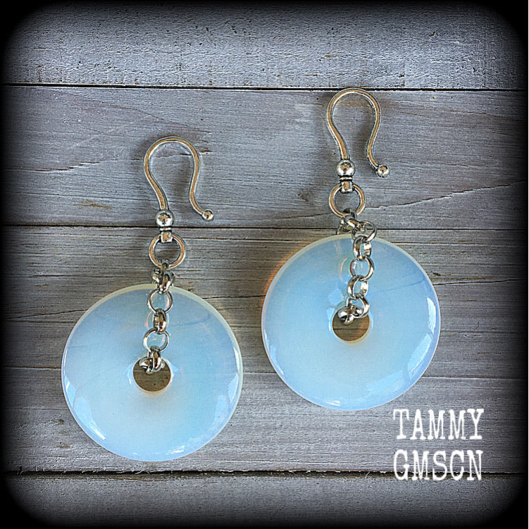 Opalite earrings-Ear hangers