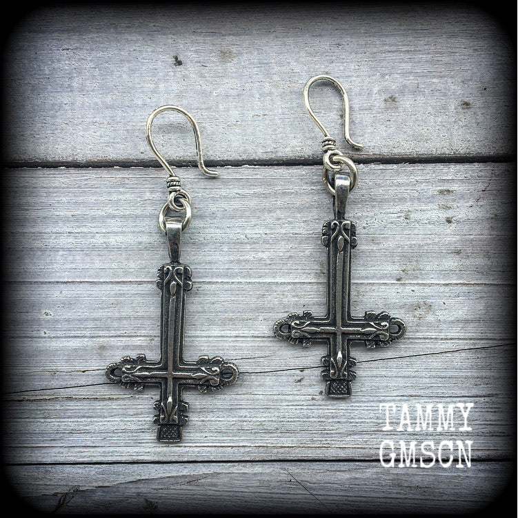 St Peters Cross earrings-Ear hangers