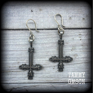 St Peters Cross earrings-Ear hangers