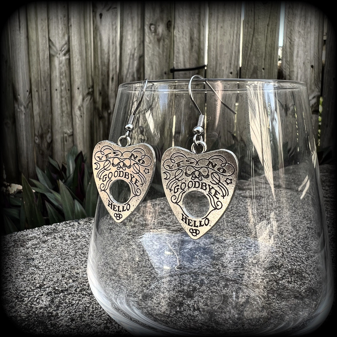 Ouija earrings-Planchette earrings