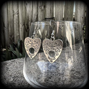 Ouija earrings-Planchette earrings