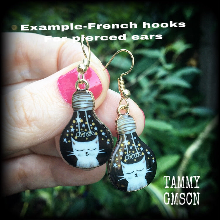 Quirky Cat earrings-Crazy Cat Lady earrings