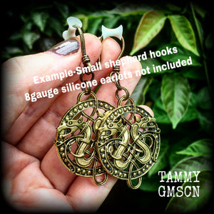 Celtic dragon earrings-Double dragon earrings