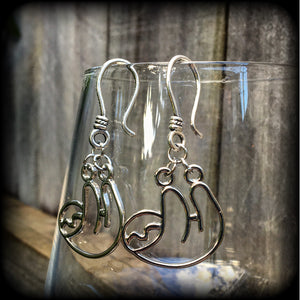 Sloth earrings-Sloth ear hangers