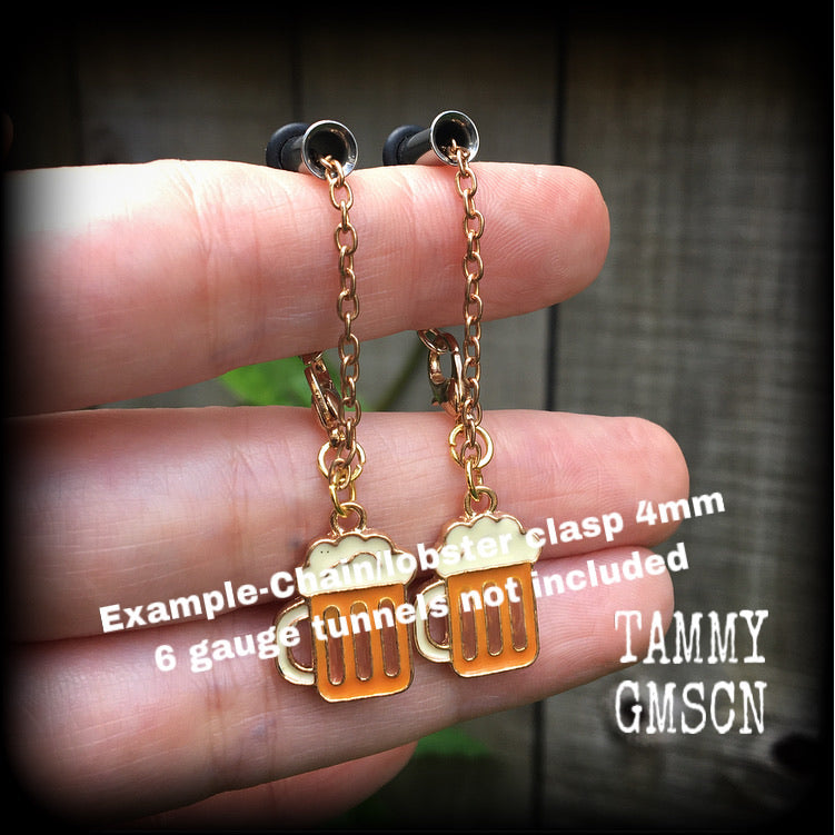 Beer mug earrings-Beer stein earrings