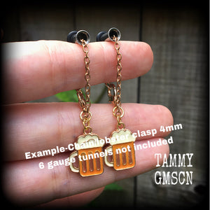 Beer mug earrings-Beer stein earrings