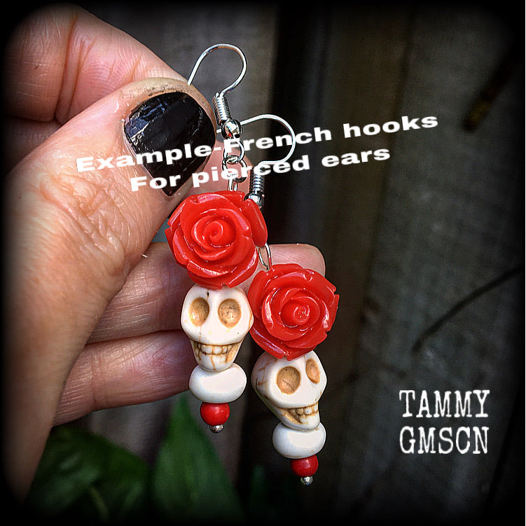 Day of the dead earrings-Halloween earrings