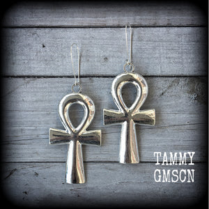 Oversize Ankh earrings-Egyptian earrings