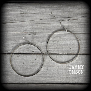 Silver hoop earrings