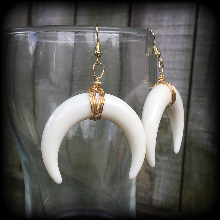 Artemis earrings-Double Horn earrings