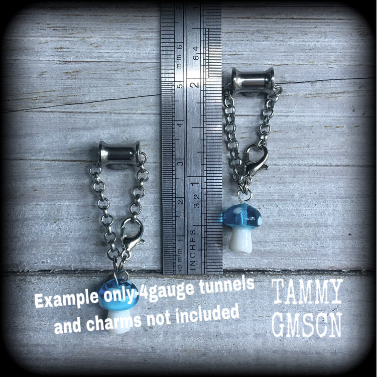 DIY chain for 4 gauge 5mm Tunnel earrings