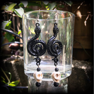 Damballah earrings-Serpent earrings