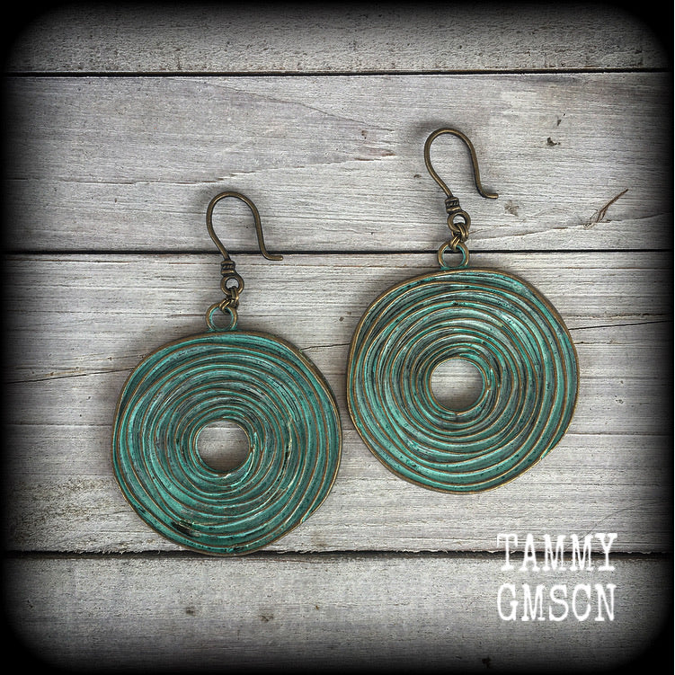 Spiral earrings-Vertigo earrings-Lovecraft earrings