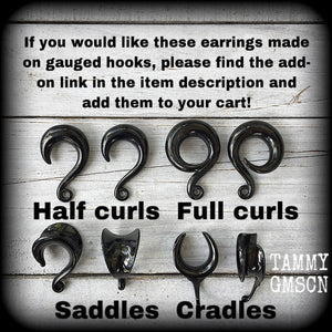 Sigil of Lucifer tunnel earrings