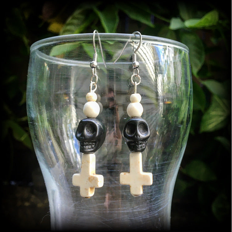 Baron Samedi earrings-Skull earrings