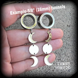 16mm tunnel earrings 