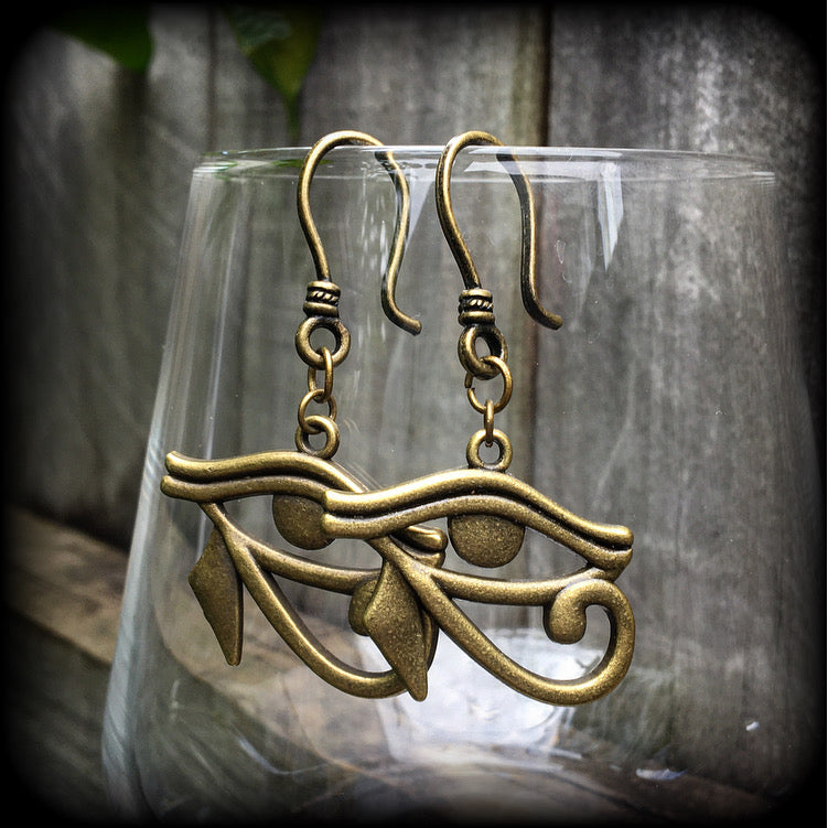 Eye of Horus earrings-Ear hangers