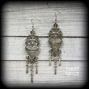 Three of swords earrings-Tarot jewelry