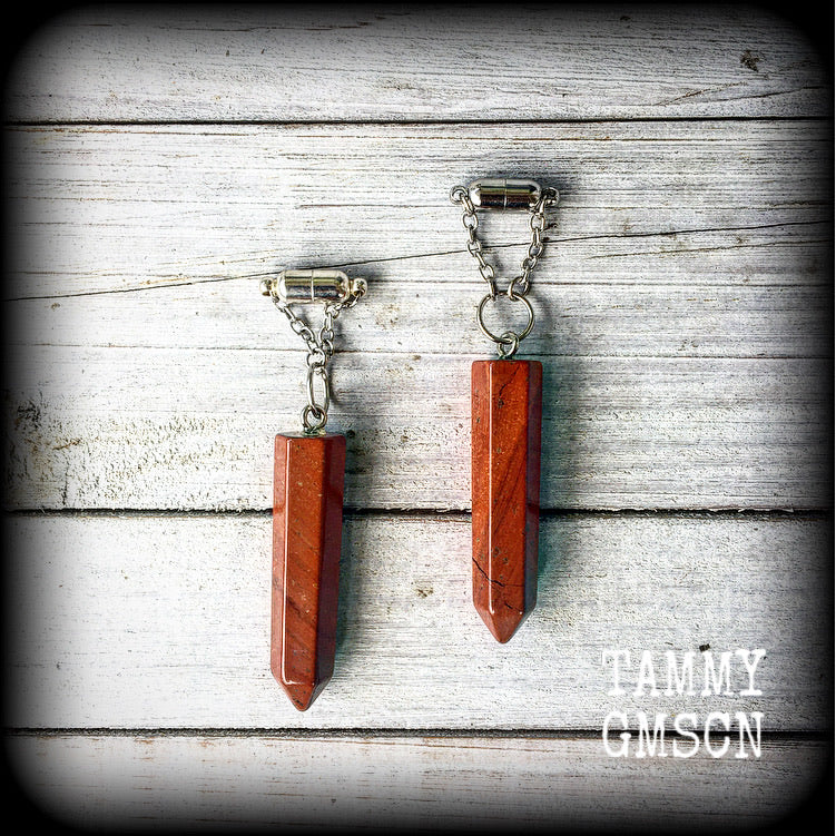 Red jasper earrings