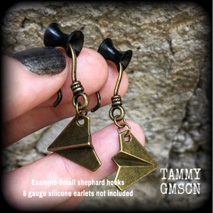 Airplane earrings-Paper plane earring