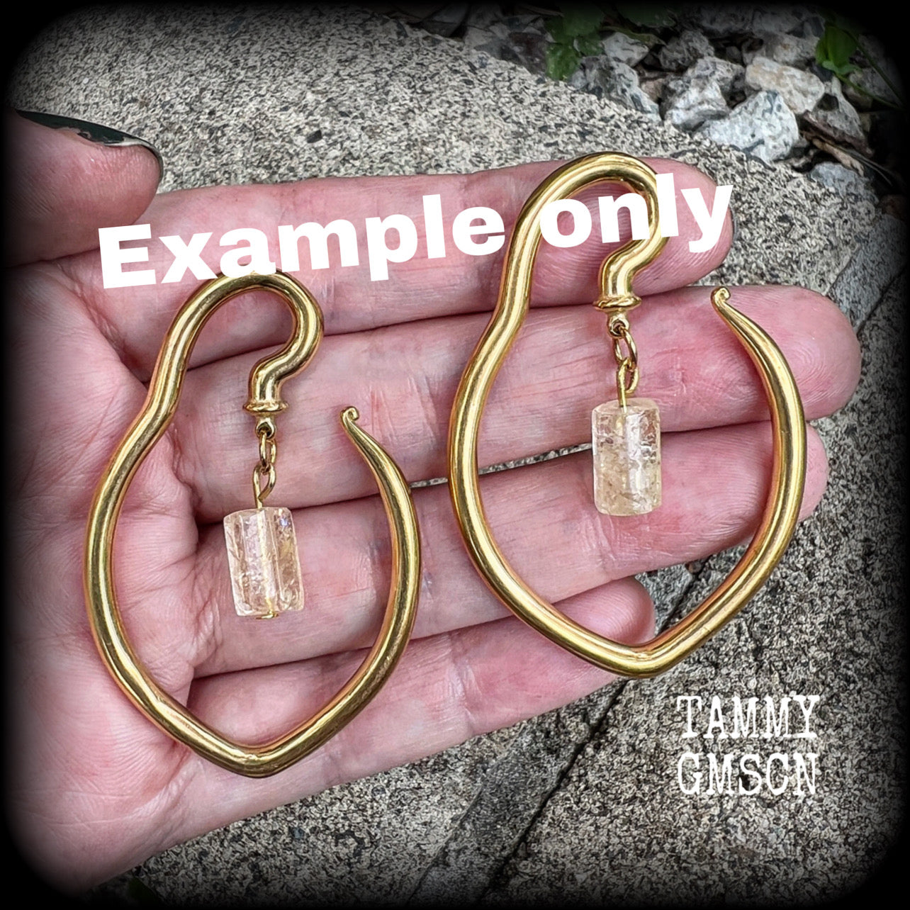 DIY tear drop hooks for ear hangers and ear weights