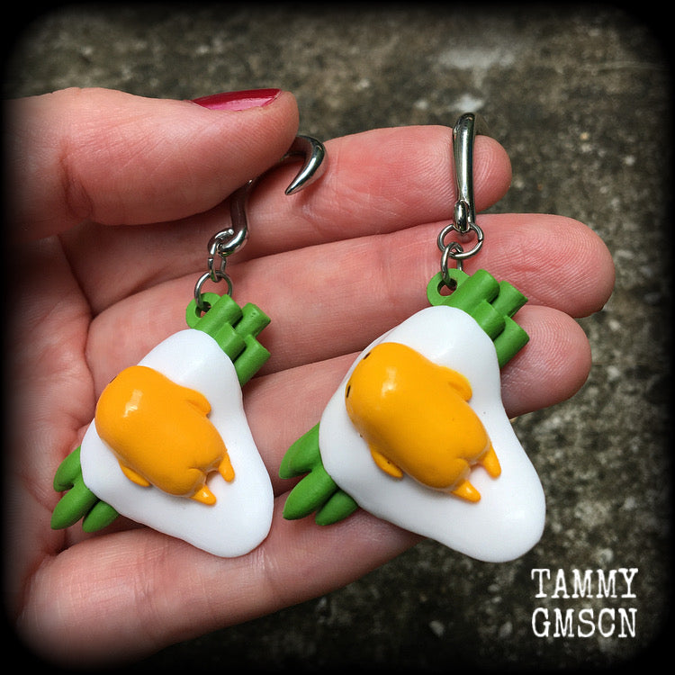 Gudetama earrings