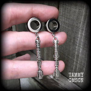 Dr Who tunnel earrings