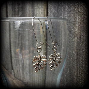 Monstera earrings-Leaf earrings