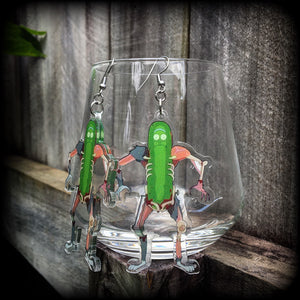 Pickle Rick earrings-Rick and Morty earrings