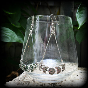 Moon phase earrings-Moon earrings