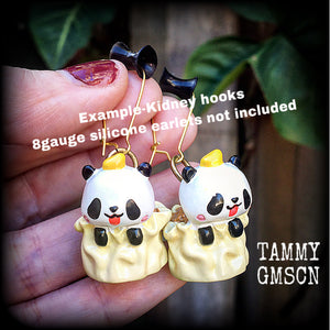 Panda earrings-Dumpling earrings