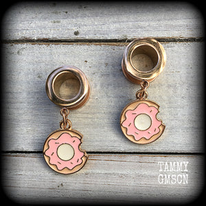 Iced donut tunnel earrings