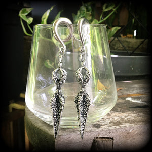 Vajra dagger ear weights-Gauged earrings