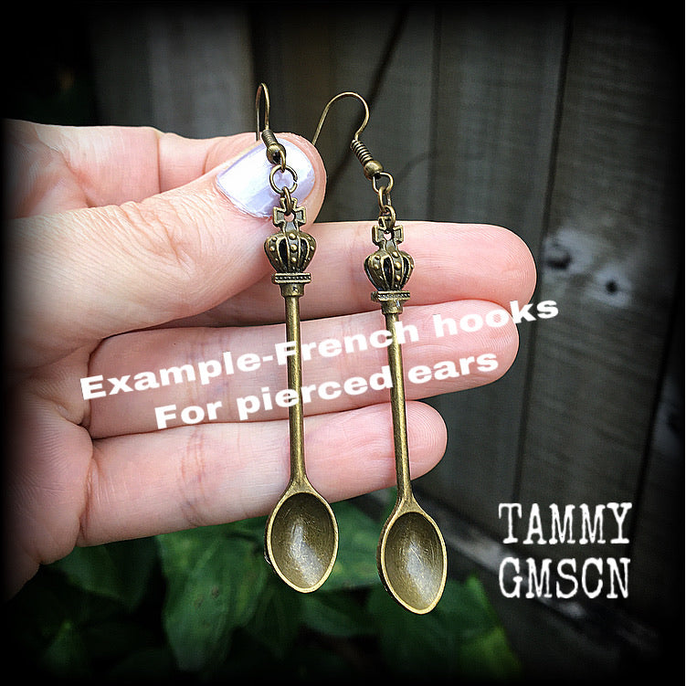 Teaspoon earrings-Cutlery jewelry