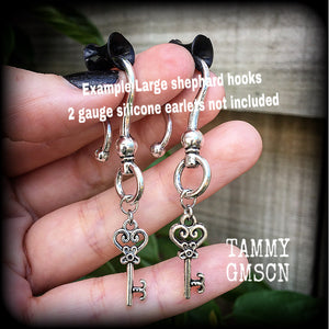 Key earrings-Tunnel dangles