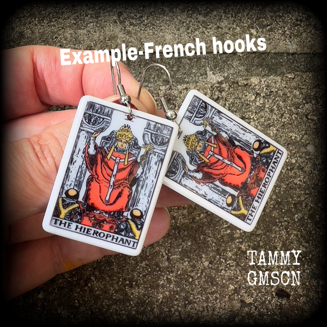 The Hierophant tarot earrings-Tarot card earrings