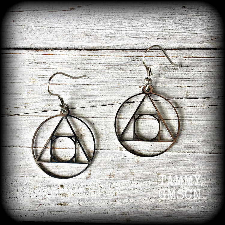 Hermetic earrings-Seal of light earrings