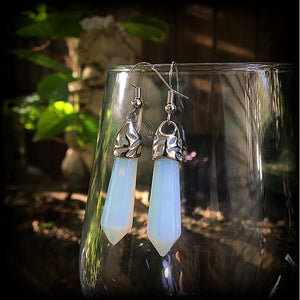 Moonstone earrings-Opalite earrings