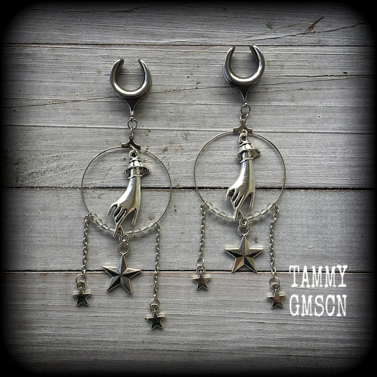 The Star gauged earrings-Tarot card earrings