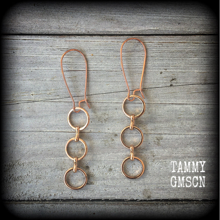 Circle drop earrings-Geometric earrings