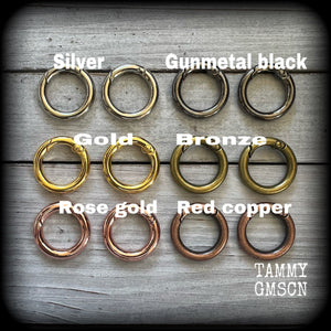 DIY snap rings for tunnel earrings