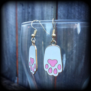 Lucky rabbits foot earrings