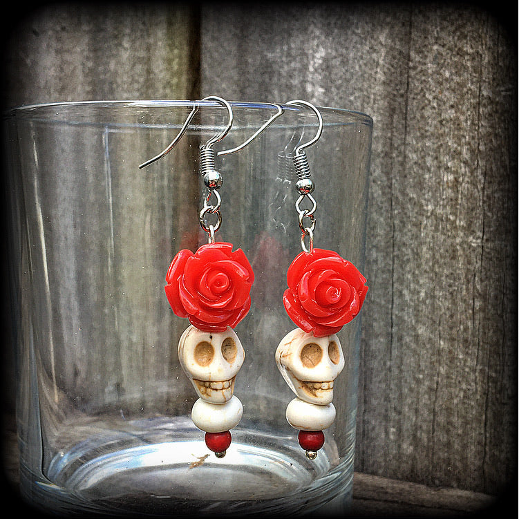 Day of the dead earrings-Halloween earrings