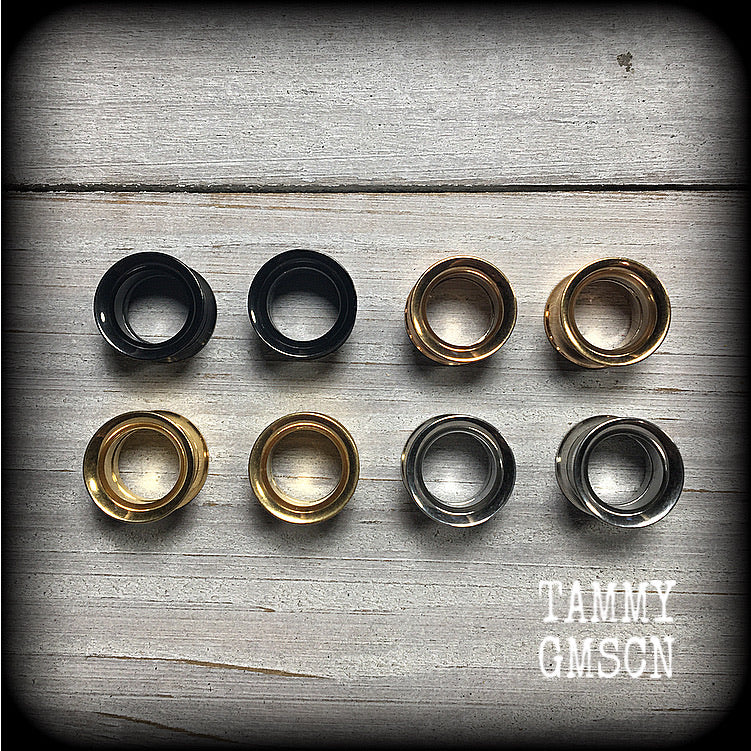 -4mm-6 gauge tunnels
-5mm-4 gauge tunnels
-6mm-2 gauge tunnels
-8mm-0 gauge tunnels
-10mm-00 gauge tunnels
-12mm-1/2" tunnels
-14mm-9/16" tunnels
-16mm-5/8" tunnels
-18mm-11/16" tunnels
-20mm-13/16" tunnels
-22mm-7/8" tunnels
-25mm-1" tunnels