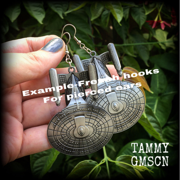 Star Trek USS Enterprise earrings-Science Fiction earrings